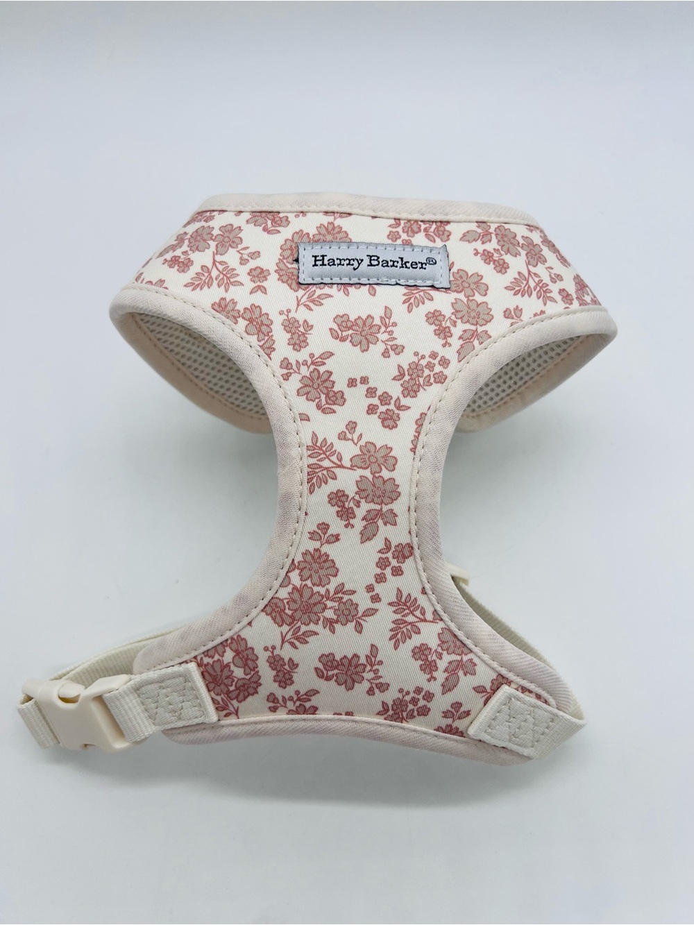 Harry Barker Cream & Pinkish Floral Dog Harness Size Small